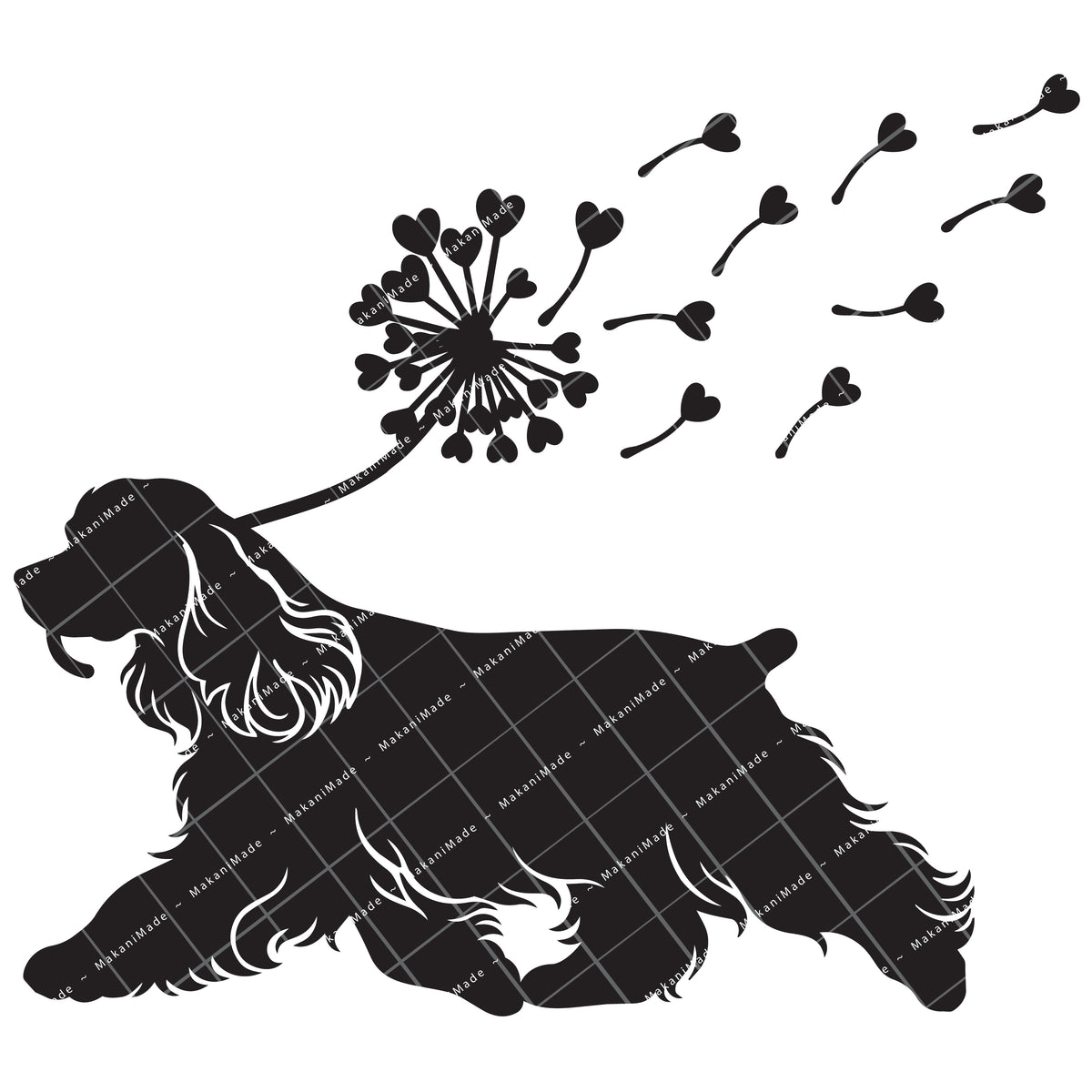 Dandelion Fluff Cocker Spaniel Decal