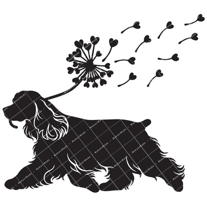 Dandelion Fluff Cocker Spaniel Decal