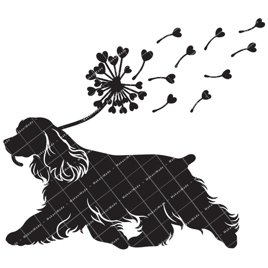 Dandelion Fluff Cocker Spaniel Decal