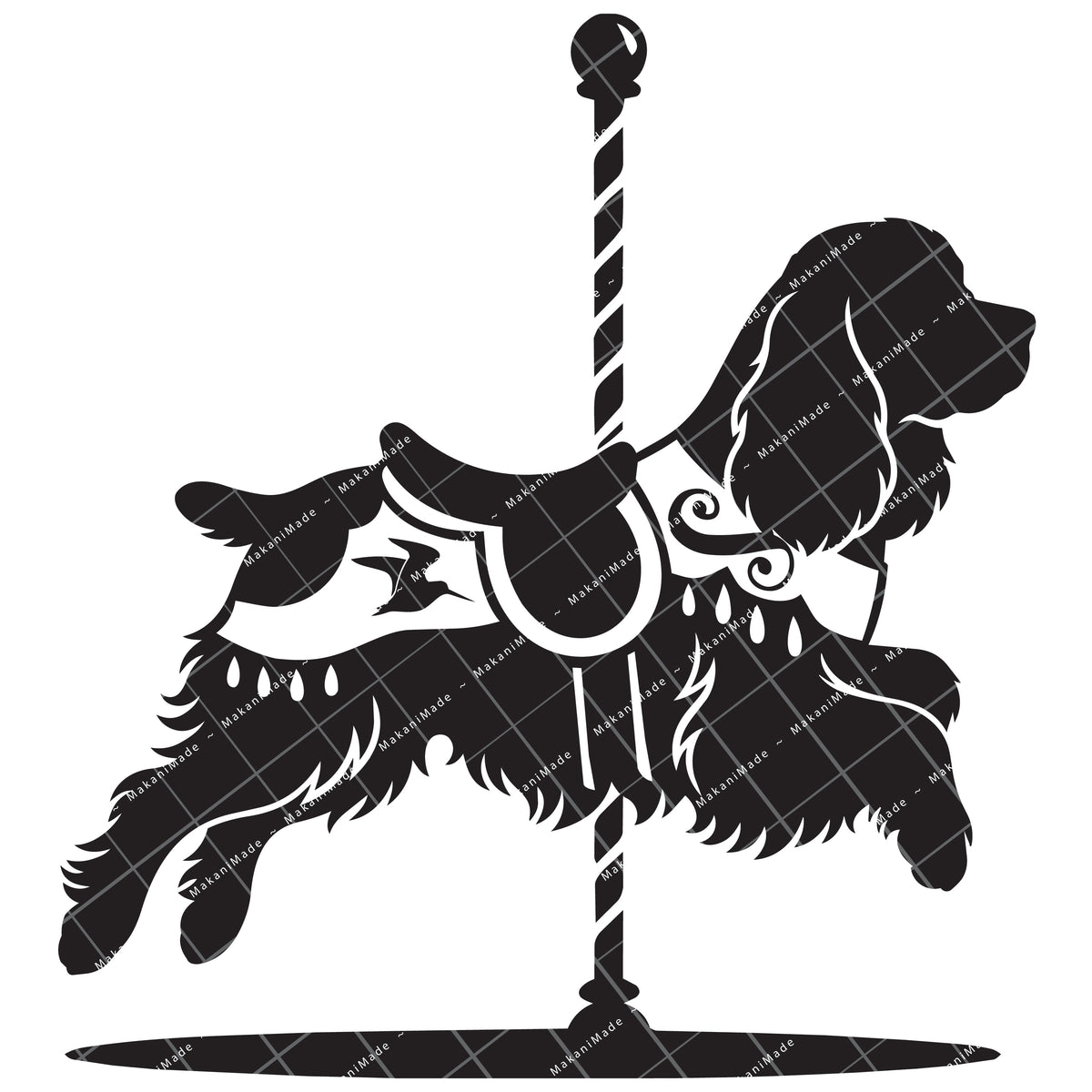 Carousel Cocker Spaniel Decal