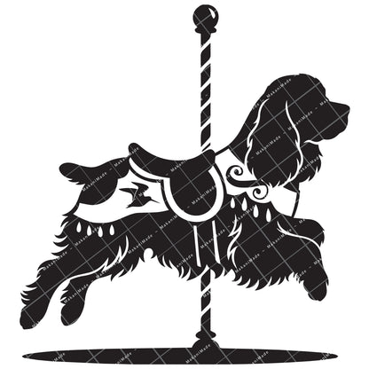 Carousel Cocker Spaniel Decal