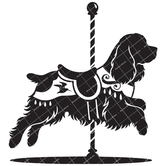 Carousel Cocker Spaniel Decal