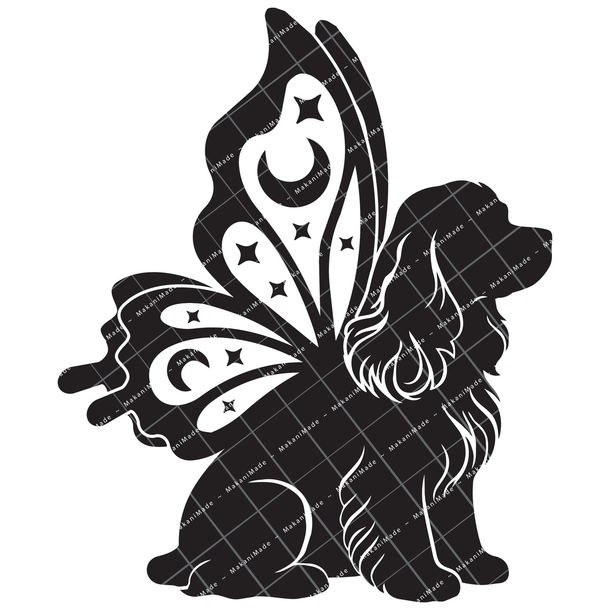Butterfly Wing Cocker Spaniel Decal