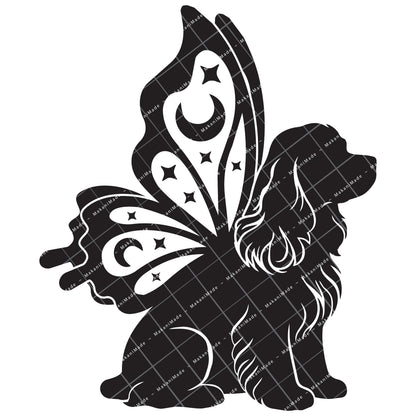Butterfly Wing Cocker Spaniel Decal