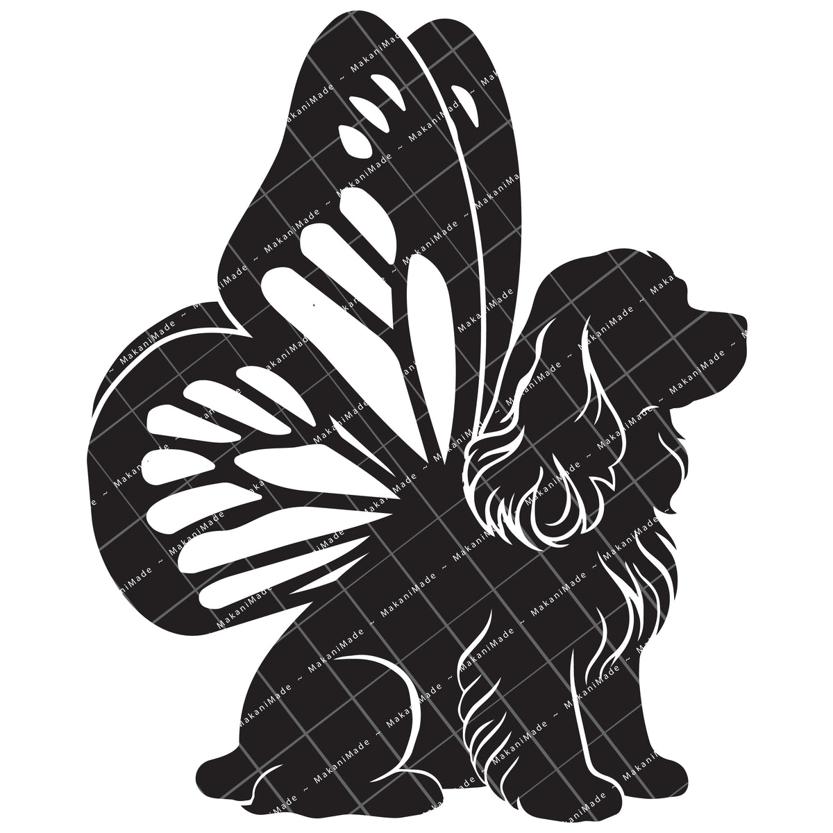 Monarch Wing Cocker Spaniel Decal