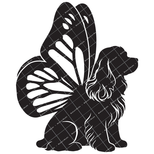 Monarch Wing Cocker Spaniel Decal