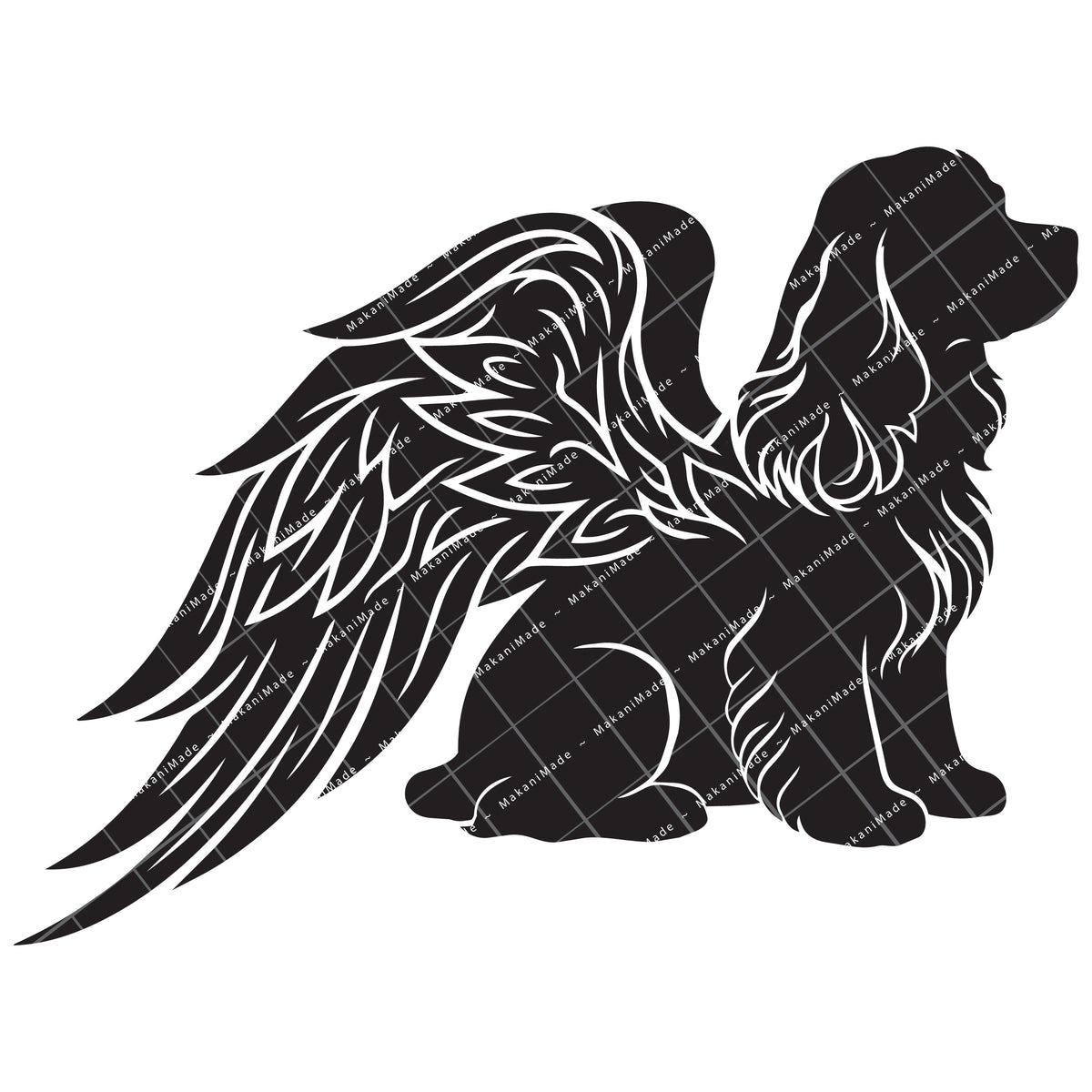 Angel Wing Cocker Spaniel Decal