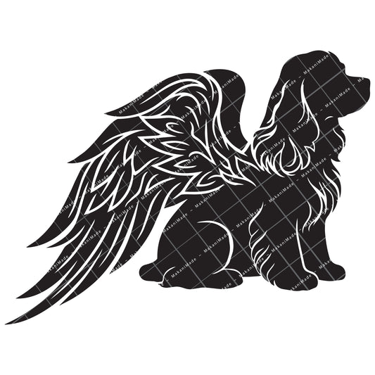 Angel Wing Cocker Spaniel Decal
