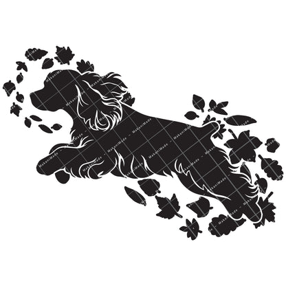 Fall Leaves Cocker Spaniel Decal