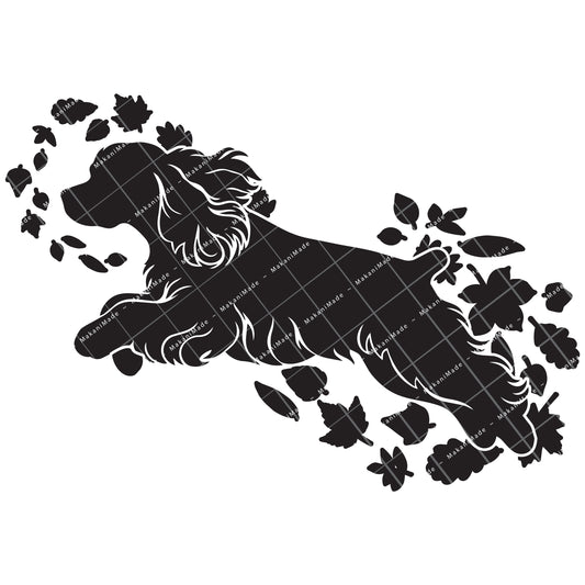 Fall Leaves Cocker Spaniel Decal