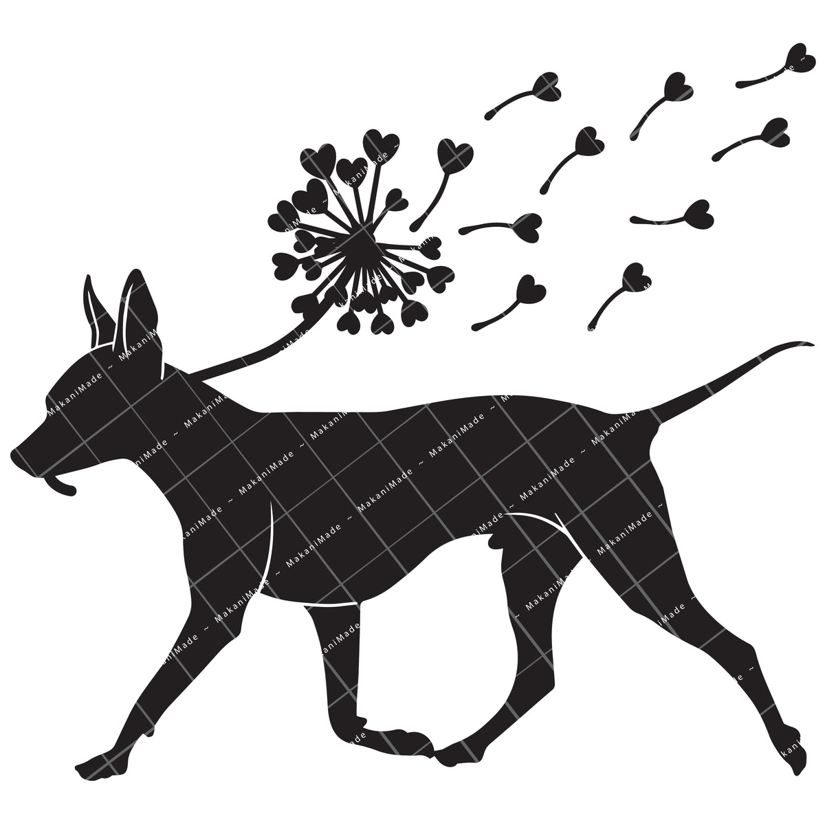 Dandelion Fluff American Hairless Terrier Decal