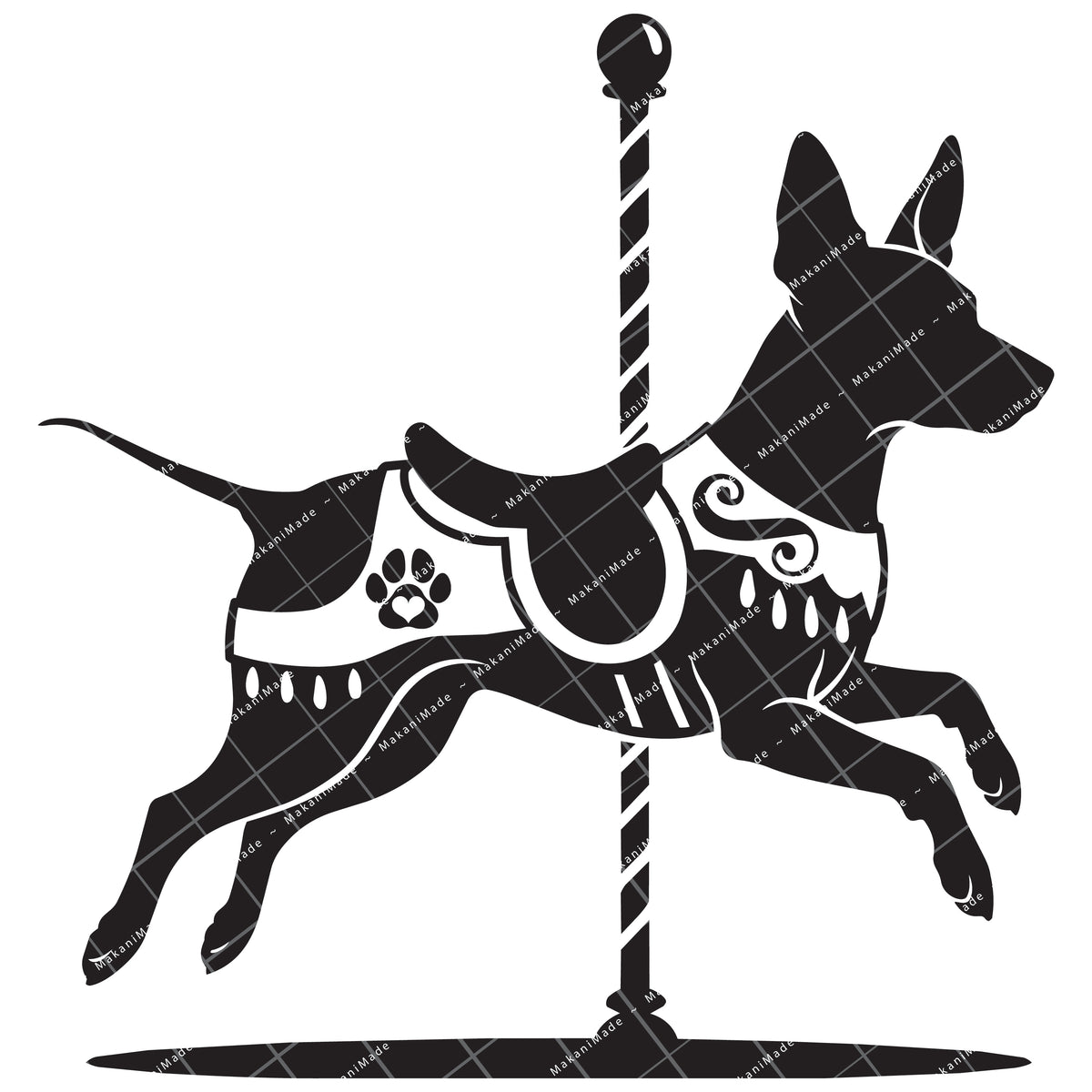 Carousel American Hairless Terrier Decal