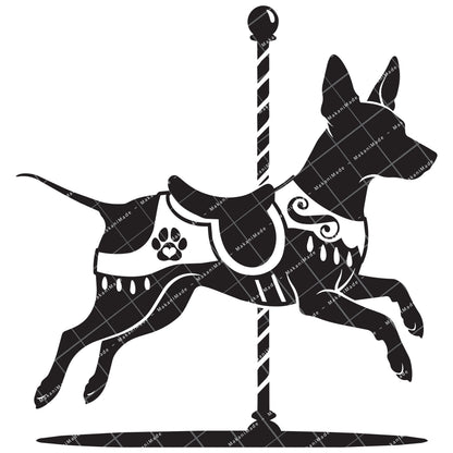 Carousel American Hairless Terrier Decal