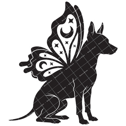 Butterfly Wing American Hairless Terrier Decal
