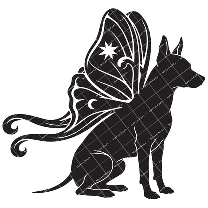 Moth Wing American Hairless Terrier Decal