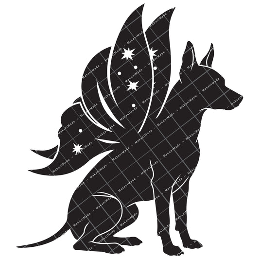 Fairy Wing American Hairless Terrier Decal