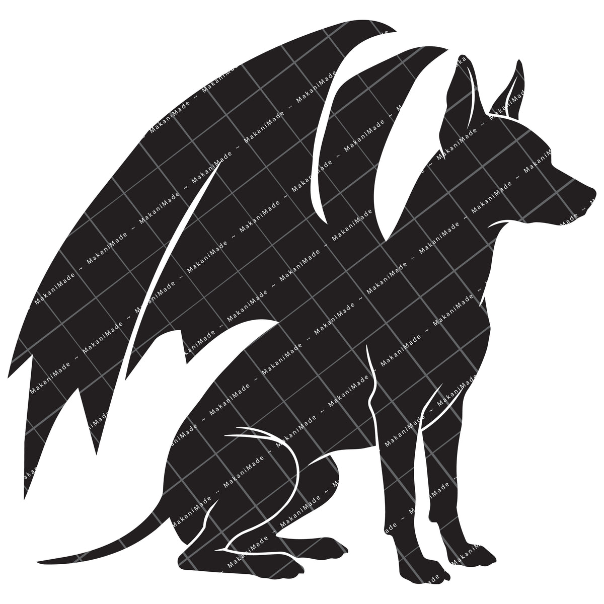Dragon Wing American Hairless Terrier Decal