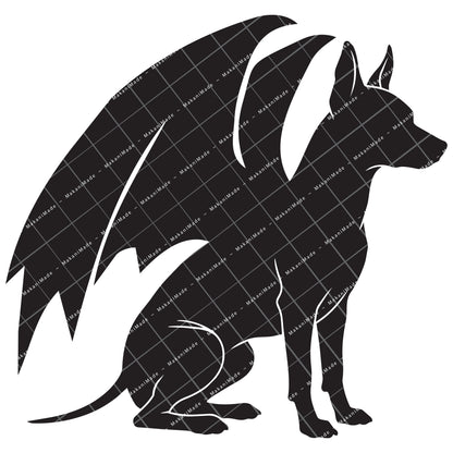 Dragon Wing American Hairless Terrier Decal