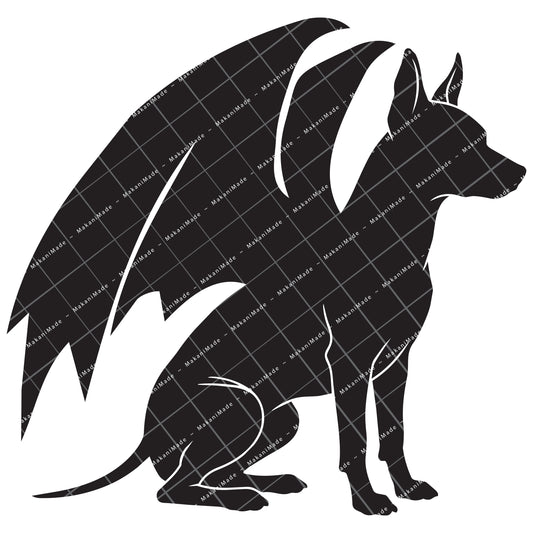 Dragon Wing American Hairless Terrier Decal