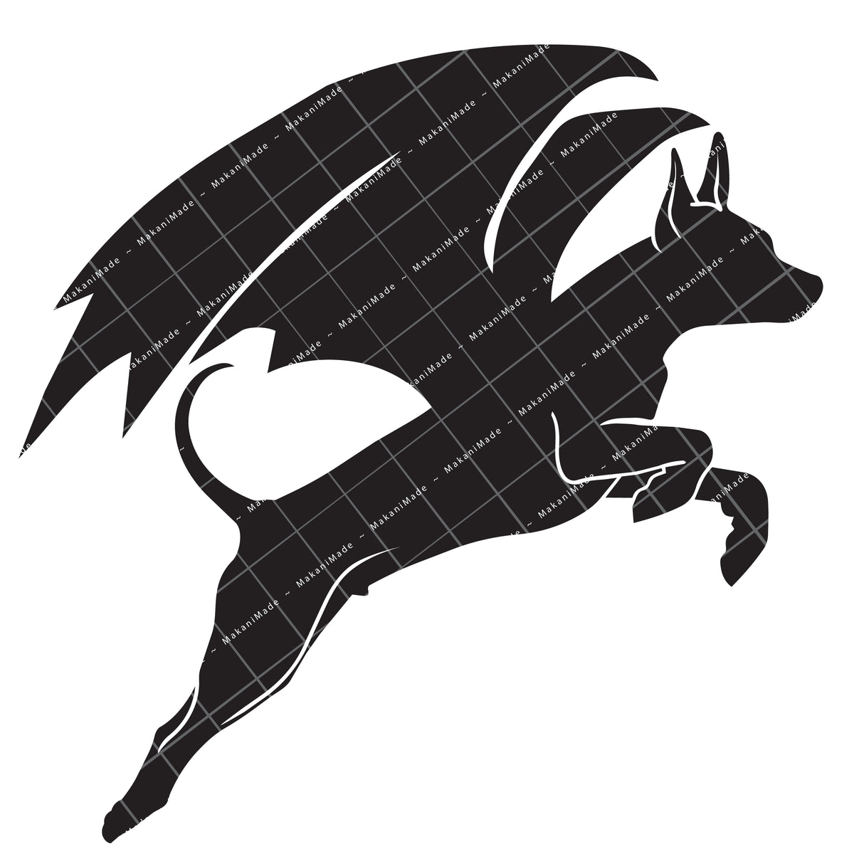 Leaping Dragon American Hairless Terrier Decal