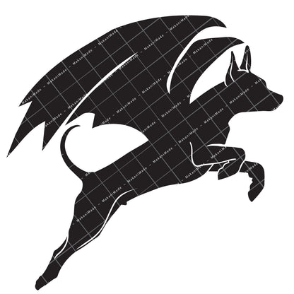 Leaping Dragon American Hairless Terrier Decal
