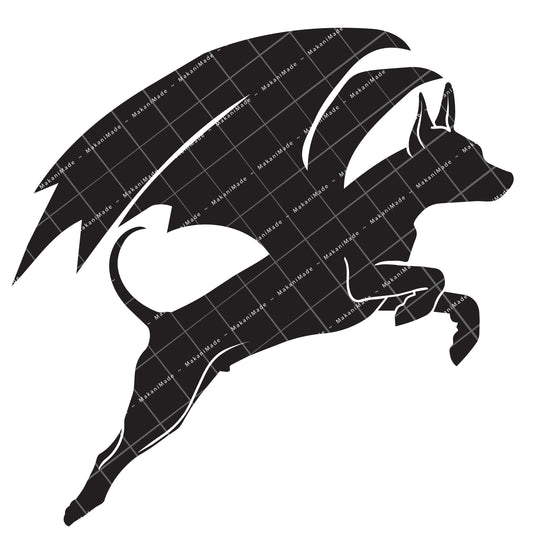 Leaping Dragon American Hairless Terrier Decal