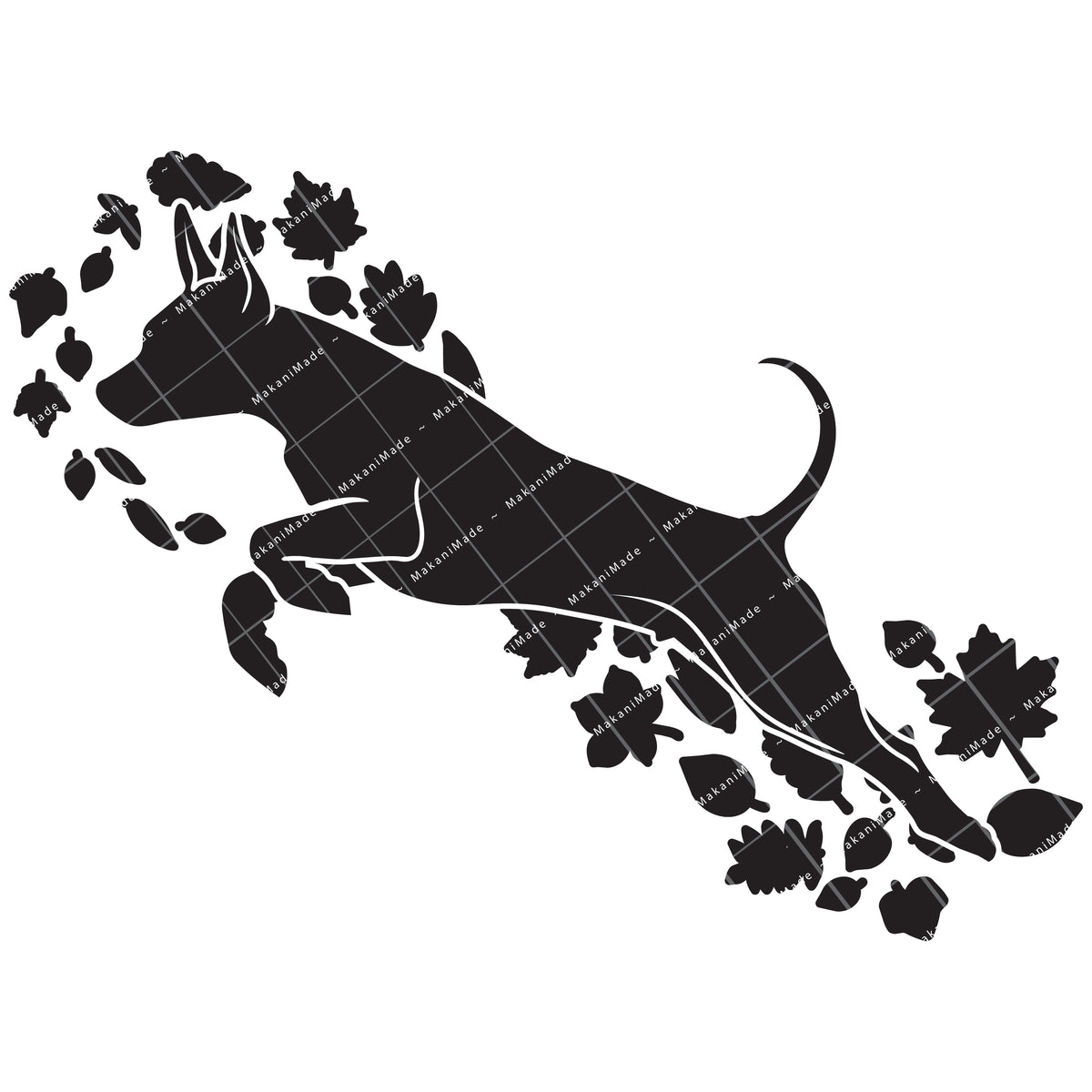 Fall Leaves American Hairless Terrier Decal