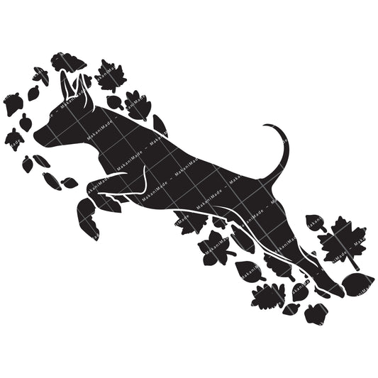 Fall Leaves American Hairless Terrier Decal