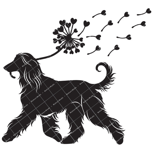 Dandelion Fluff Afghan Hound Decal
