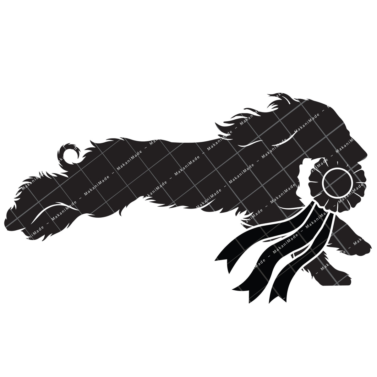 Coursing Rosette Afghan Hound Decal