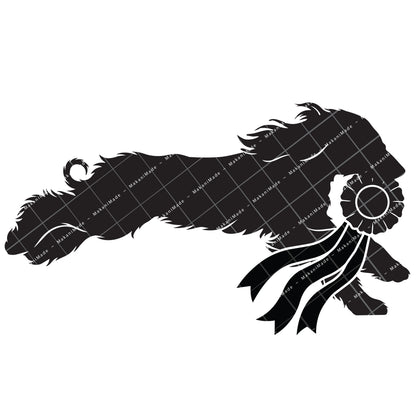 Coursing Rosette Afghan Hound Decal