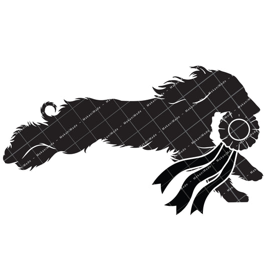 Coursing Rosette Afghan Hound Decal