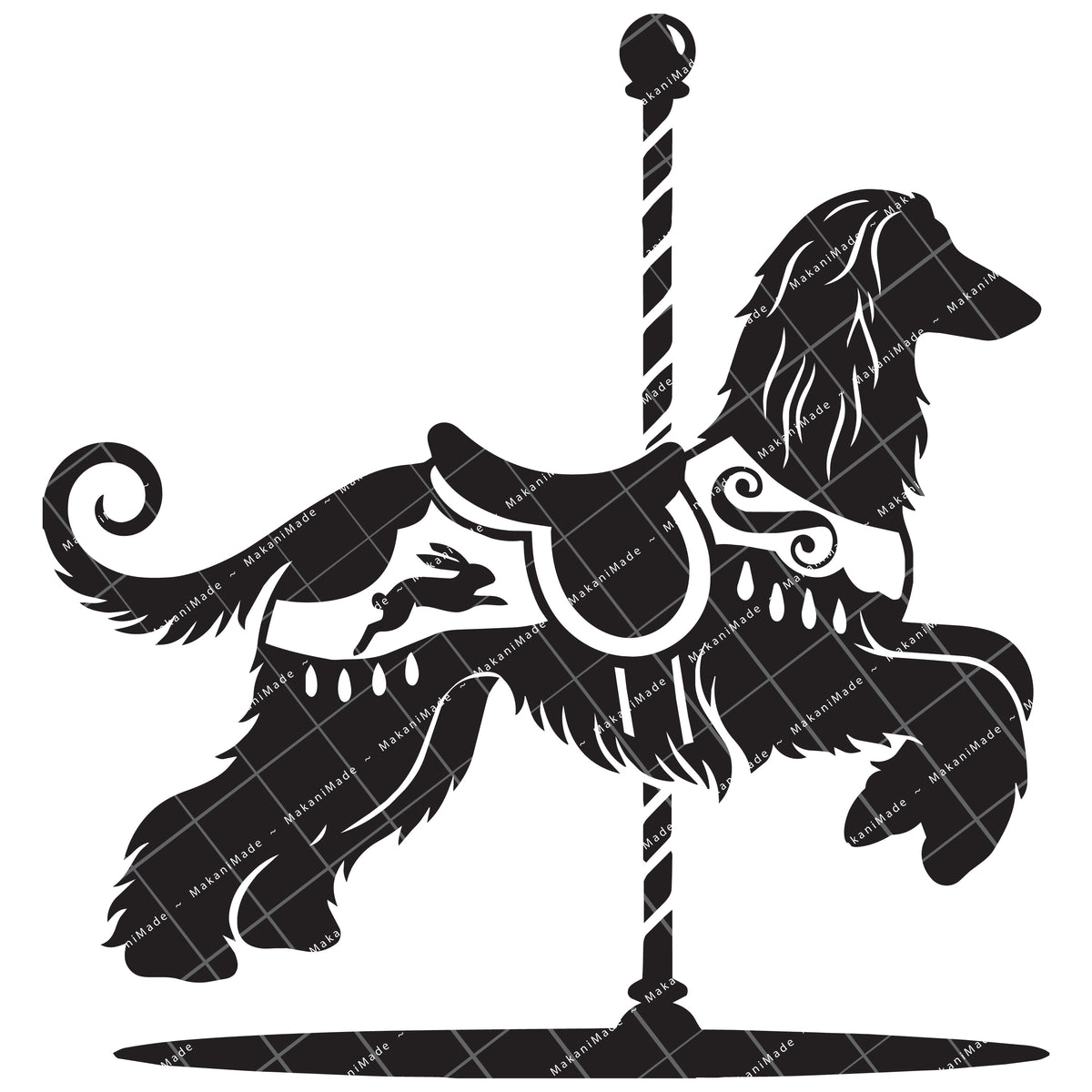 Carousel Afghan Hound Decal