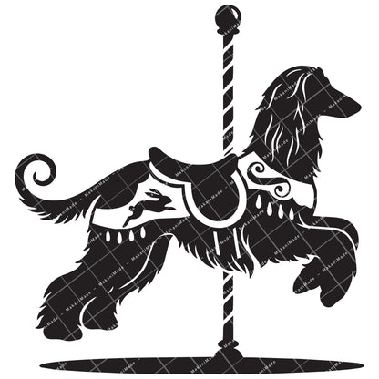 Carousel Afghan Hound Decal