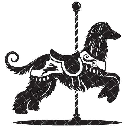 Carousel Afghan Hound Decal