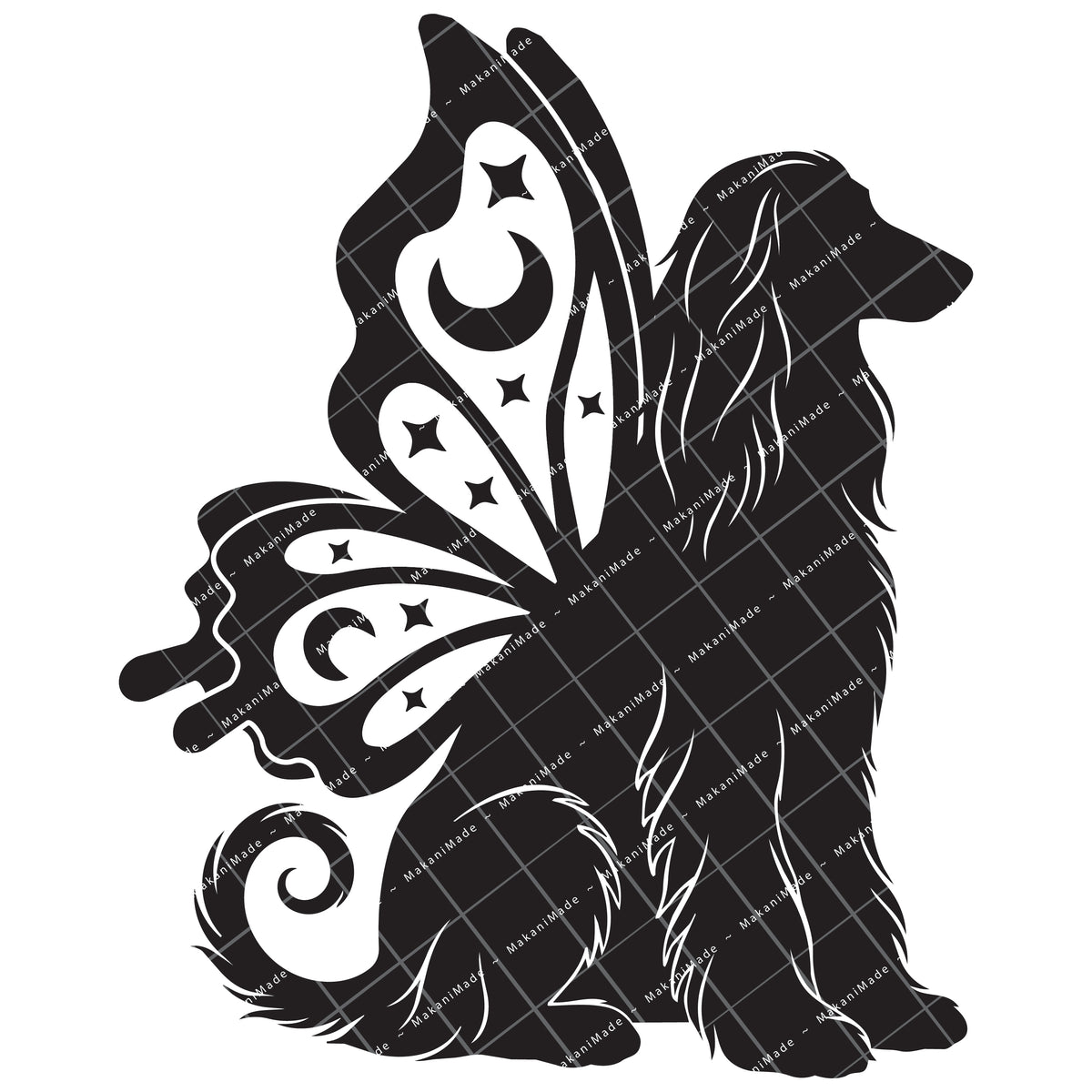 Butterfly Wing Afghan Hound Decal