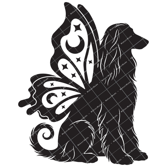 Butterfly Wing Afghan Hound Decal