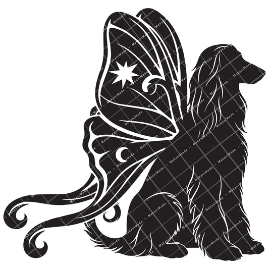 Moth Wing Afghan Hound Decal
