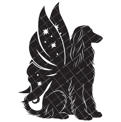 Fairy Wing Afghan Hound Decal