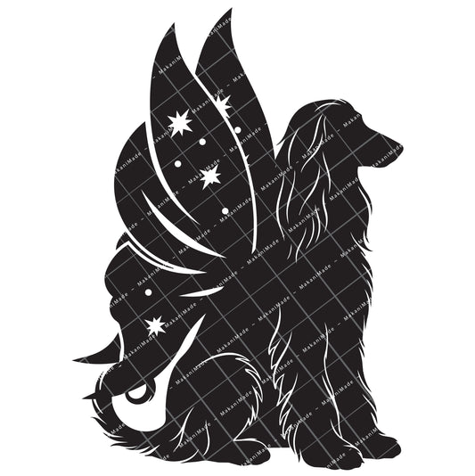Fairy Wing Afghan Hound Decal