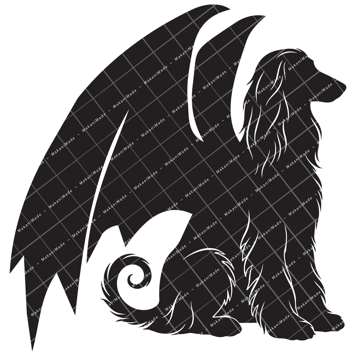 Dragon Wing Afghan Hound Decal
