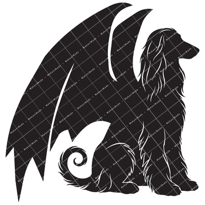 Dragon Wing Afghan Hound Decal
