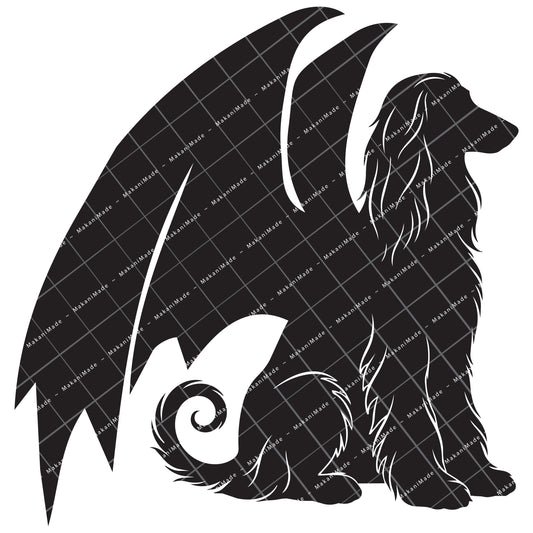 Dragon Wing Afghan Hound Decal