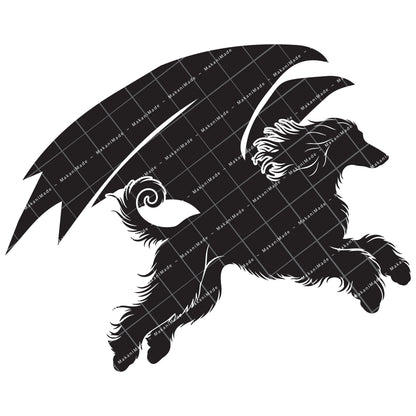 Leaping Dragon Afghan Hound Decal