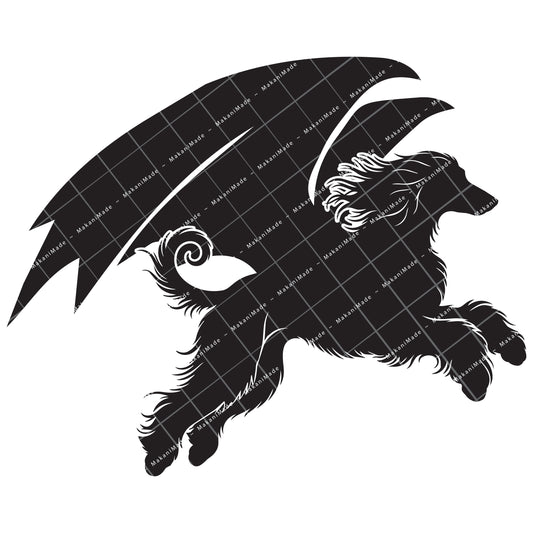 Leaping Dragon Afghan Hound Decal