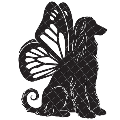 Monarch Wing Afghan Hound Decal