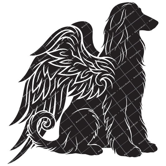 Angel Wing Afghan Hound Decal