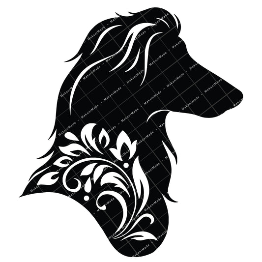 Profile Cutout Afghan Hound Decal