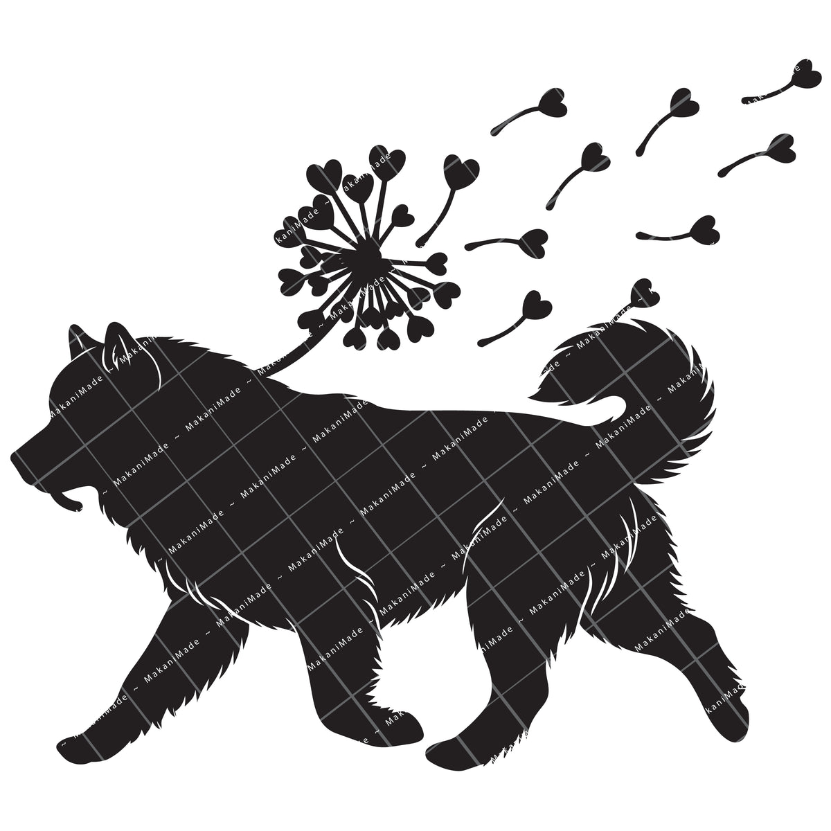 Dandelion Fluff Alaskan Malamute Decal