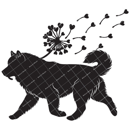 Dandelion Fluff Alaskan Malamute Decal